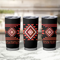 Aotearoa Atua Ruaumoko Personalised Tumbler Cup Maori Powerful God Taniko Motifs LT14 - Polynesian Pride