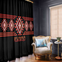 Aotearoa Atua Ruaumoko Window Curtain Maori Powerful God Taniko Motifs LT14 - Polynesian Pride