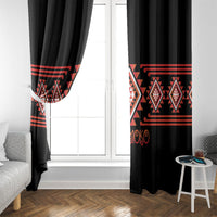 Aotearoa Atua Ruaumoko Window Curtain Maori Powerful God Taniko Motifs LT14 - Polynesian Pride