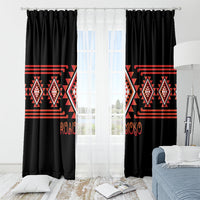 Aotearoa Atua Ruaumoko Window Curtain Maori Powerful God Taniko Motifs LT14 - Polynesian Pride