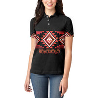 Aotearoa Atua Ruaumoko Personalised Women Polo Shirt Maori Powerful God Taniko Motifs LT14 - Polynesian Pride
