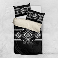 Aotearoa Atua Rehua Bedding Set Maori God Of Healing Taniko Motifs LT14 US Twin 172cm x 218cm Grey - Polynesian Pride