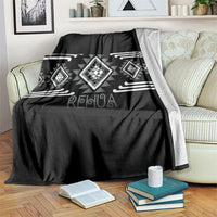 Aotearoa Atua Rehua Blanket Maori God Of Healing Taniko Motifs LT14 Grey - Polynesian Pride