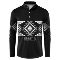 Aotearoa Atua Rehua Personalised Button Sweatshirt Maori God Of Healing Taniko Motifs LT14 Grey - Polynesian Pride
