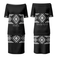 Aotearoa Atua Rehua Personalised Couples Matching Puletasi and Hawaiian Shirt Maori God Of Healing Taniko Motifs LT14 - Polynesian Pride