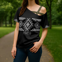 Aotearoa Atua Rehua Personalised Cross Shoulder Shirt Maori God Of Healing Taniko Motifs LT14 - Polynesian Pride