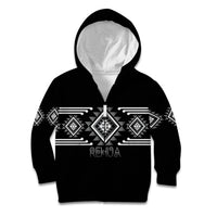 Aotearoa Atua Rehua Personalised Kid Hoodie Maori God Of Healing Taniko Motifs LT14 Zip Hoodie Grey - Polynesian Pride