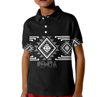 Aotearoa Atua Rehua Personalised Kid Polo Shirt Maori God Of Healing Taniko Motifs LT14 Kid Grey - Polynesian Pride