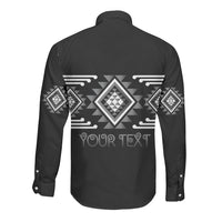 Aotearoa Atua Rehua Personalised Long Sleeve Button Shirt Maori God Of Healing Taniko Motifs LT14 - Polynesian Pride