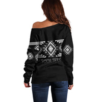 Aotearoa Atua Rehua Personalised Off Shoulder Sweater Maori God Of Healing Taniko Motifs LT14 - Polynesian Pride