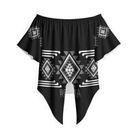 Aotearoa Atua Rehua Personalised Off Shoulder Wrap Waist Top Maori God Of Healing Taniko Motifs LT14 - Polynesian Pride