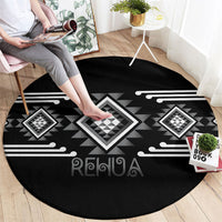 Aotearoa Atua Rehua Round Carpet Maori God Of Healing Taniko Motifs LT14 - Polynesian Pride