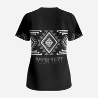 Aotearoa Atua Rehua Personalised Scrub Top Maori God Of Healing Taniko Motifs LT14 - Polynesian Pride
