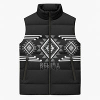 Aotearoa Atua Rehua Personalised Sleeveless Puffer Jacket Maori God Of Healing Taniko Motifs LT14 Unisex Grey - Polynesian Pride