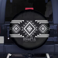 Aotearoa Atua Rehua Spare Tire Cover Maori God Of Healing Taniko Motifs LT14 No hole Grey - Polynesian Pride