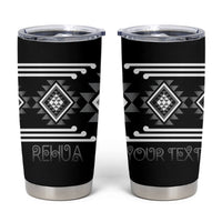 Aotearoa Atua Rehua Personalised Tumbler Cup Maori God Of Healing Taniko Motifs LT14 Grey - Polynesian Pride