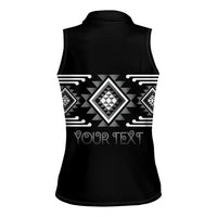 Aotearoa Atua Rehua Personalised Women Sleeveless Polo Shirt Maori God Of Healing Taniko Motifs LT14 - Polynesian Pride