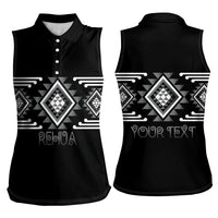 Aotearoa Atua Rehua Personalised Women Sleeveless Polo Shirt Maori God Of Healing Taniko Motifs LT14 - Polynesian Pride