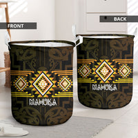 Aotearoa Atua Mahuika Laundry Basket Maori Goddess Of Fire Taniko Motifs LT14 - Polynesian Pride
