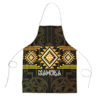 Aotearoa Atua Mahuika Apron Maori Goddess Of Fire Taniko Motifs LT14 Yellow - Polynesian Pride