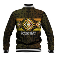 Aotearoa Atua Mahuika Personalised Baseball Jacket Maori Goddess Of Fire Taniko Motifs LT14 - Polynesian Pride
