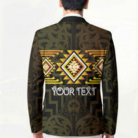 Aotearoa Atua Mahuika Personalised Blazer Maori Goddess Of Fire Taniko Motifs LT14 - Polynesian Pride