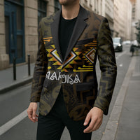 Aotearoa Atua Mahuika Personalised Blazer Maori Goddess Of Fire Taniko Motifs LT14 - Polynesian Pride