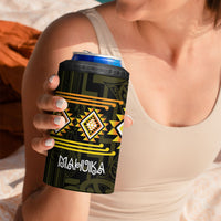 Aotearoa Atua Mahuika Personalised 4 in 1 Can Cooler Tumbler Maori Goddess Of Fire Taniko Motifs LT14 - Polynesian Pride