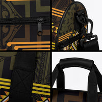 Aotearoa Atua Mahuika Duffle Bag Maori Goddess Of Fire Taniko Motifs