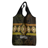 Aotearoa Atua Mahuika Grocery Bag Maori Goddess Of Fire Taniko Motifs LT14 - Polynesian Pride