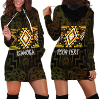 Aotearoa Atua Mahuika Personalised Hoodie Dress Maori Goddess Of Fire Taniko Motifs LT14 - Polynesian Pride