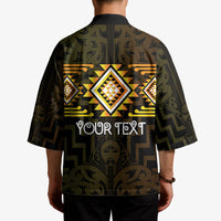 Aotearoa Atua Mahuika Personalised Kimono Maori Goddess Of Fire Taniko Motifs LT14 - Polynesian Pride