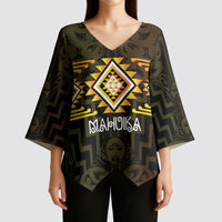 Aotearoa Atua Mahuika Personalised Kimono Sleeve Blouse Maori Goddess Of Fire Taniko Motifs LT14 - Polynesian Pride