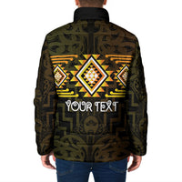 Aotearoa Atua Mahuika Personalised Padded Jacket Maori Goddess Of Fire Taniko Motifs LT14 - Polynesian Pride