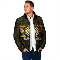Aotearoa Atua Mahuika Personalised Padded Jacket Maori Goddess Of Fire Taniko Motifs LT14 - Polynesian Pride