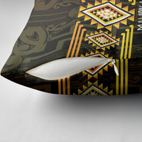 Aotearoa Atua Mahuika Pillow Cover Maori Goddess Of Fire Taniko Motifs LT14 - Polynesian Pride