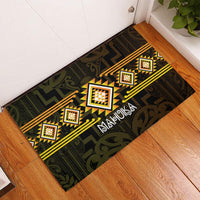 Aotearoa Atua Mahuika Rubber Doormat Maori Goddess Of Fire Taniko Motifs LT14 - Polynesian Pride