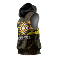 Aotearoa Atua Mahuika Personalised Sleeveless Hoodie Maori Goddess Of Fire Taniko Motifs LT14 - Polynesian Pride