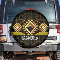 Aotearoa Atua Mahuika Spare Tire Cover Maori Goddess Of Fire Taniko Motifs LT14 Yellow - Polynesian Pride