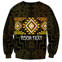Aotearoa Atua Mahuika Personalised Sweatshirt Maori Goddess Of Fire Taniko Motifs LT14 - Polynesian Pride