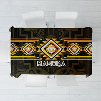 Aotearoa Atua Mahuika Tablecloth Maori Goddess Of Fire Taniko Motifs LT14 Yellow - Polynesian Pride