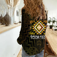 Aotearoa Atua Mahuika Personalised Women Casual Shirt Maori Goddess Of Fire Taniko Motifs LT14 - Polynesian Pride