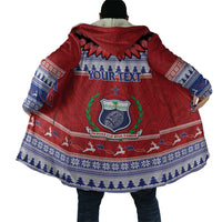 Personalised Toa Samoa Rugby Christmas Cloak Ula Fala Samoan Pattern Red - Polynesian Pride