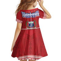 Personalised Toa Samoa Rugby Christmas Family Matching Mermaid Dress and Hawaiian Shirt Ula Fala Samoan Pattern Red LT14 - Polynesian Pride