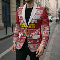 Personalised Tonga Rugby Christmas Blazer Mate Maa Tonga Ngatu Pattern - Polynesian Pride