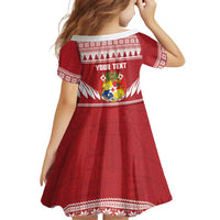 Personalised Tonga Rugby Christmas Family Matching Mermaid Dress and Hawaiian Shirt Mate Maa Tonga Ngatu Pattern - Polynesian Pride