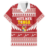 Personalised Tonga Rugby Christmas Family Matching Mermaid Dress and Hawaiian Shirt Mate Maa Tonga Ngatu Pattern - Polynesian Pride
