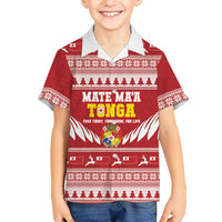 Personalised Tonga Rugby Christmas Family Matching Mermaid Dress and Hawaiian Shirt Mate Maa Tonga Ngatu Pattern - Polynesian Pride