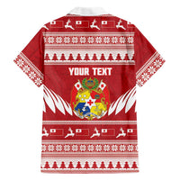 Personalised Tonga Rugby Christmas Family Matching Tank Maxi Dress and Hawaiian Shirt Mate Maa Tonga Ngatu Pattern LT14 - Polynesian Pride