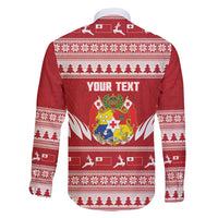 Personalised Tonga Rugby Christmas Family Matching Tank Maxi Dress and Hawaiian Shirt Mate Maa Tonga Ngatu Pattern - Polynesian Pride